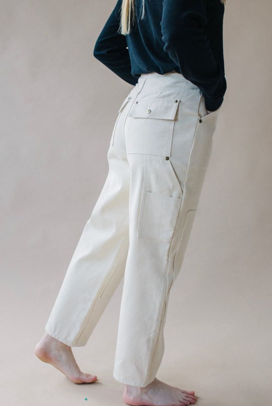 Women Farewell Frances | Utility Pant Denim Cream