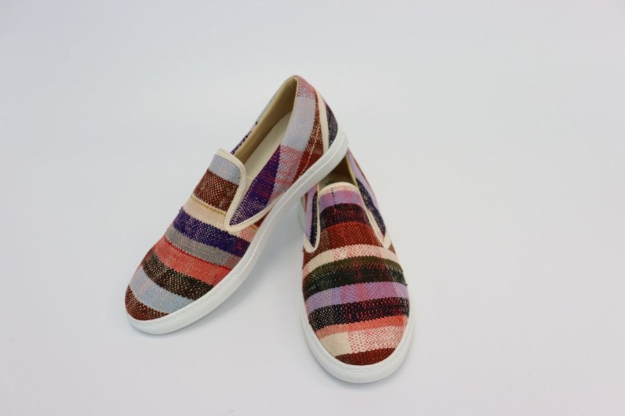 Women Farewell Frances | Purple And Pink Berber Sneakers