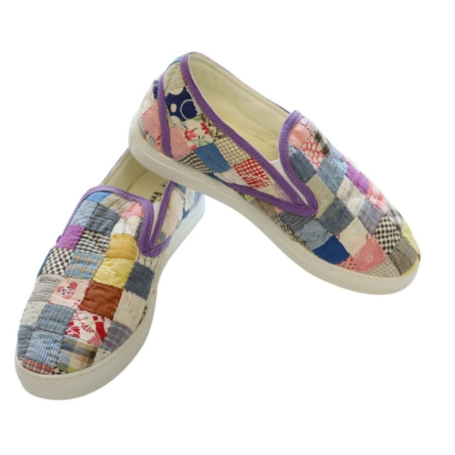 Women Farewell Frances | Quilted Sneakers Mini Postage Stamp