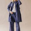 Women Farewell Frances | Maude Twill Cropped Pant Navy Sz Xs S M L