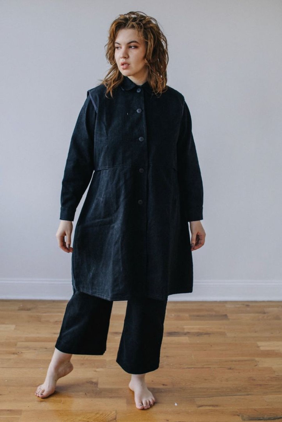 Women Farewell Frances | Maude Twill Trench Coat Black Sz Xs S M L