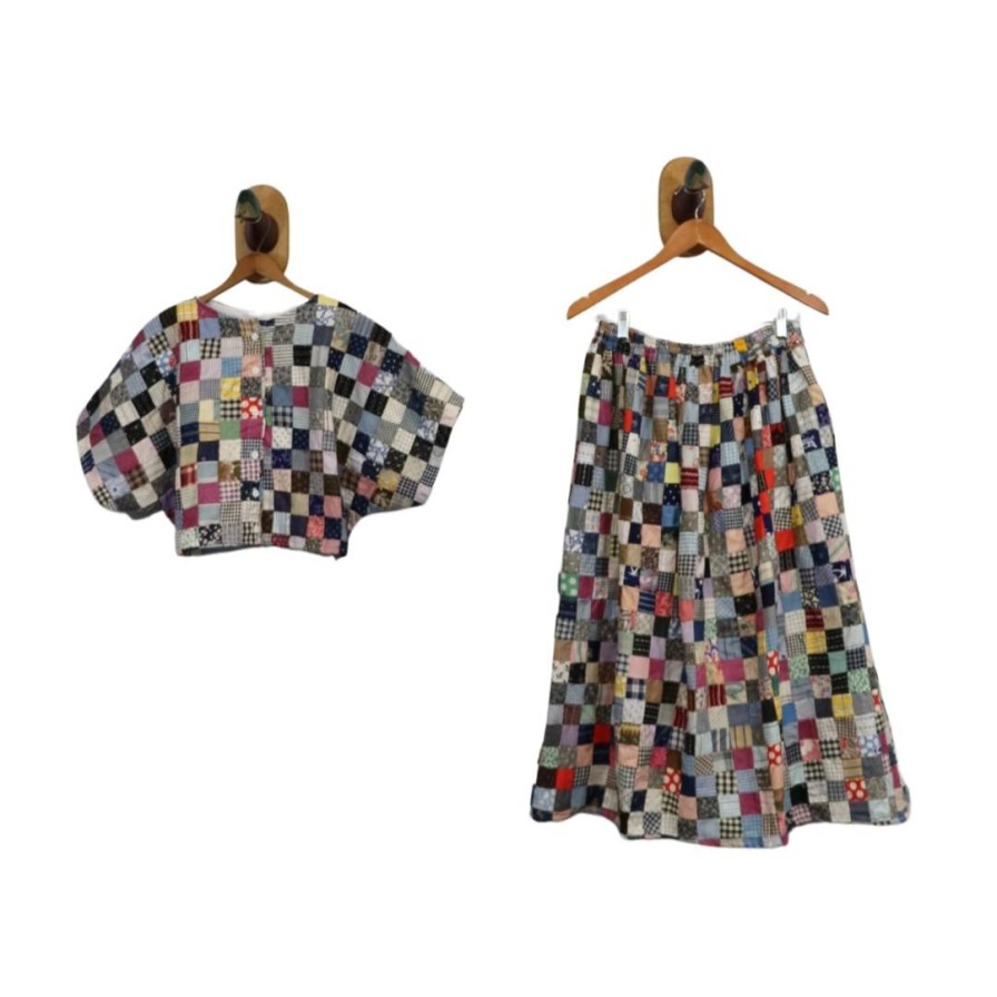 Women Farewell Frances | Alex Quilt Top And Skirt Set Sz L As11