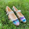 Women Farewell Frances | Plaid Silk Taffeta Mary Janes